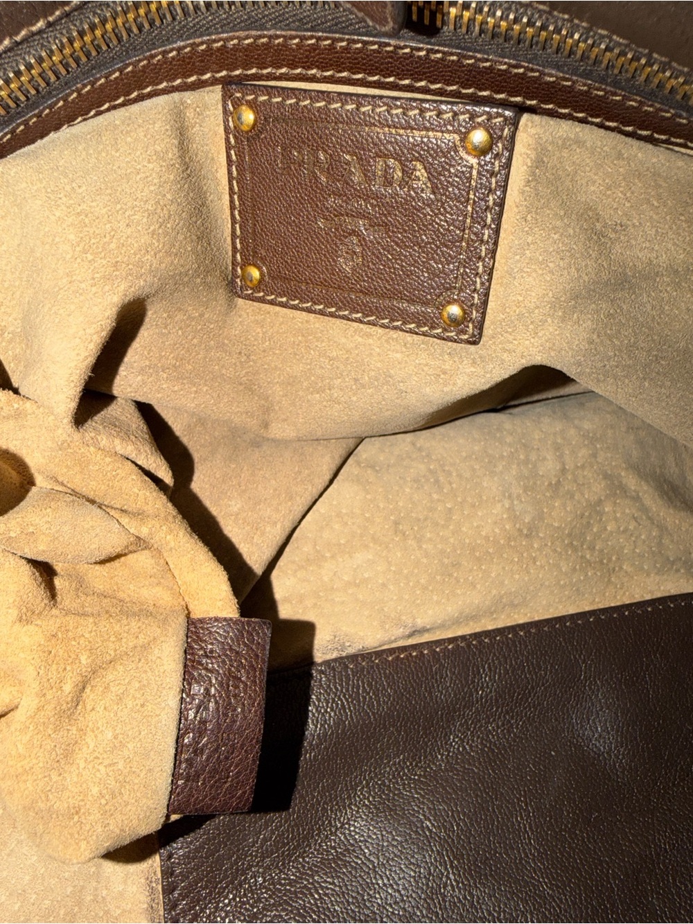 PRADA Denim & Vitello Leather Satchel - Picture 12 of 15